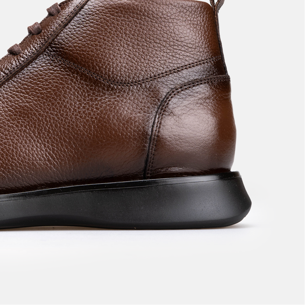 Volzak 5539 Bottine en cuir Marron Grainé
