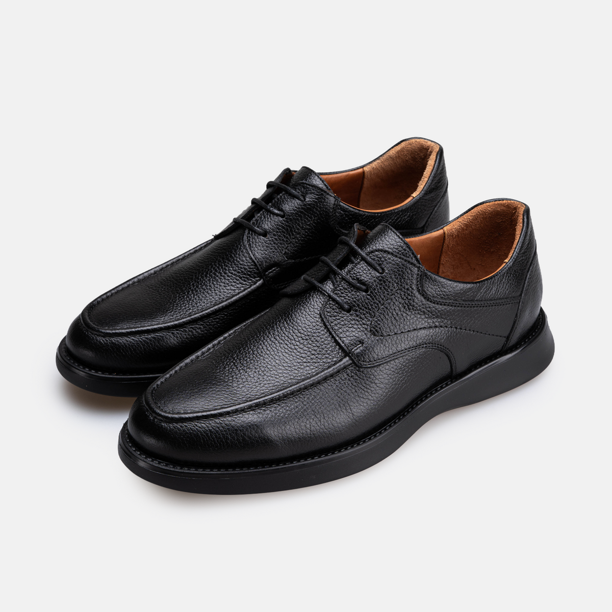 Volzak 5523 chaussure en cuir Noir Grainé