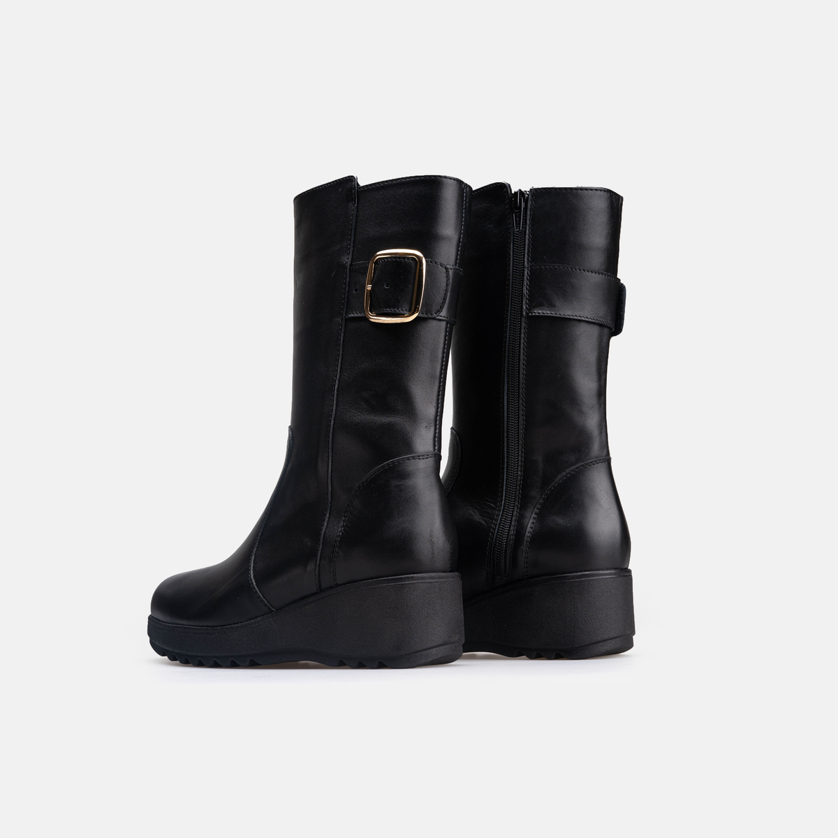Volzak 4020 Botte genouillère en cuir Noir