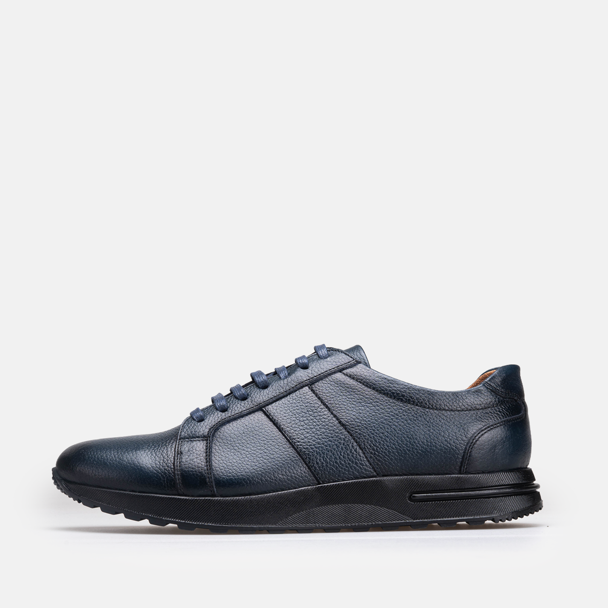 Volzak 5525 basket en cuir Bleu Grainé