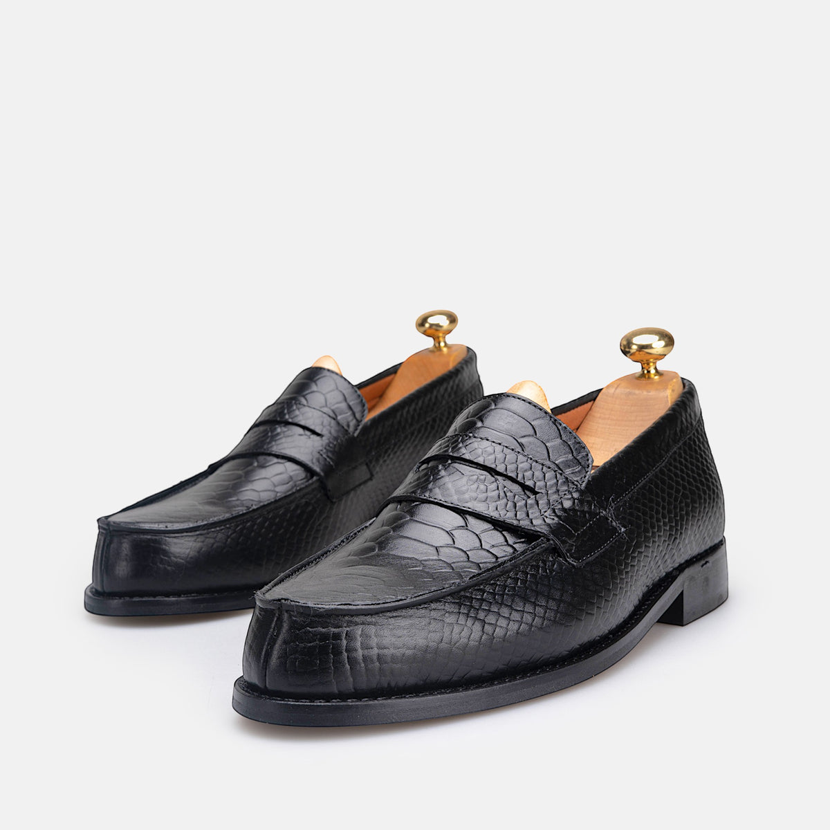 Volzak 5533 chaussure en cuir Noir Croco
