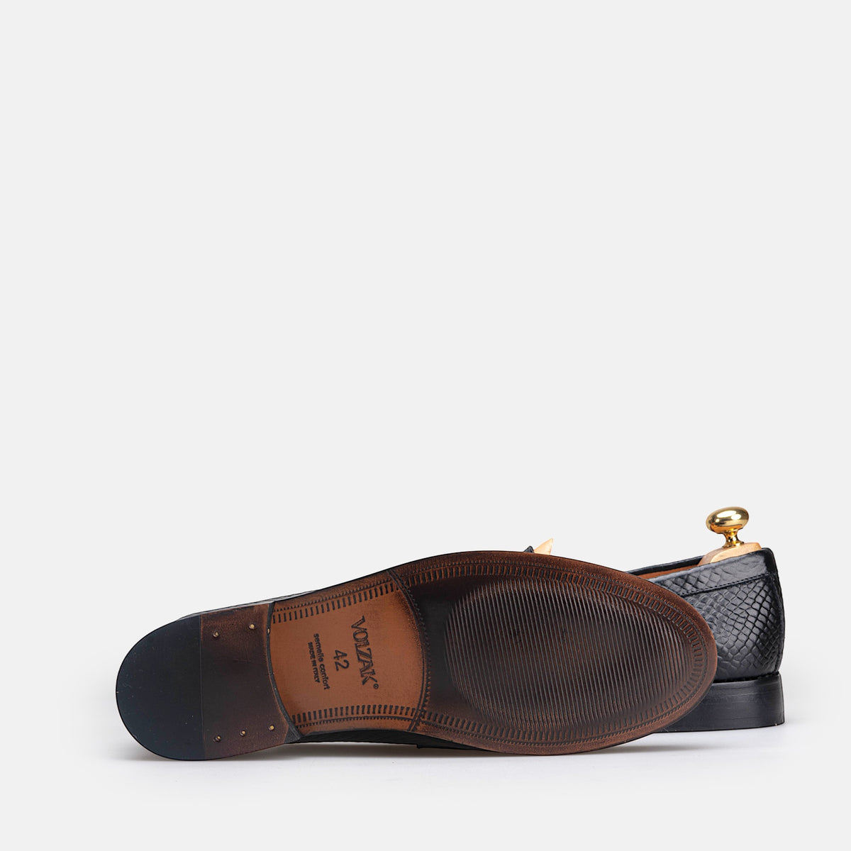 Volzak 5533 chaussure en cuir Noir Croco
