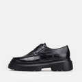 Volzak 5528 chaussure en cuir Noir Croco Grainé