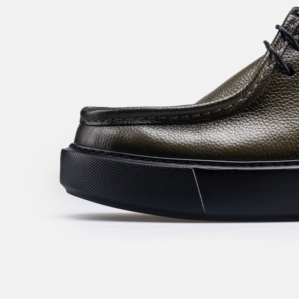 Volzak 5543 Bottine en cuir Vert Grainé