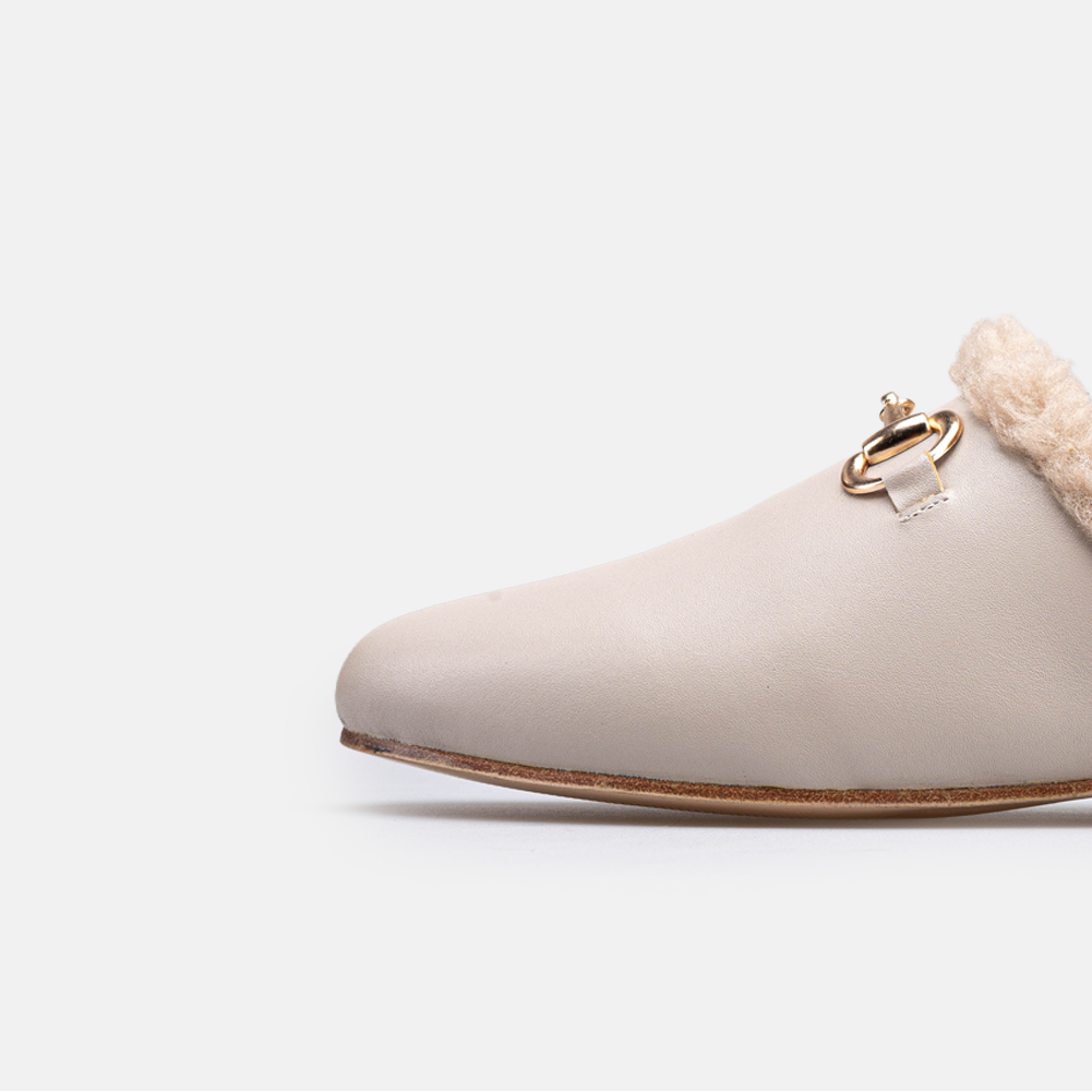 Volzak 4053 Mule en cuir Beige