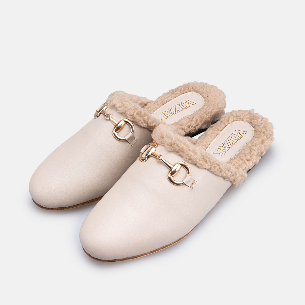 Volzak 4053 Mule en cuir Beige