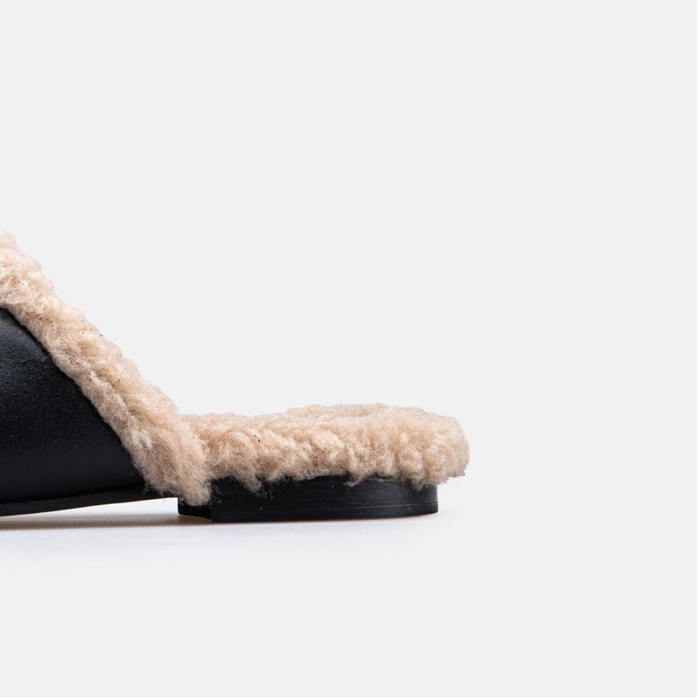 Volzak 4053 Mule en cuir Noir