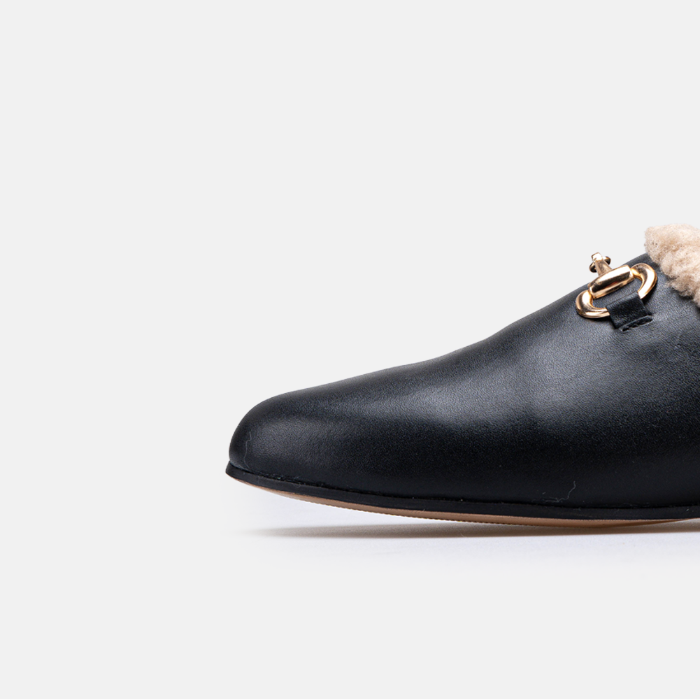 Volzak 4053 Mule en cuir Noir
