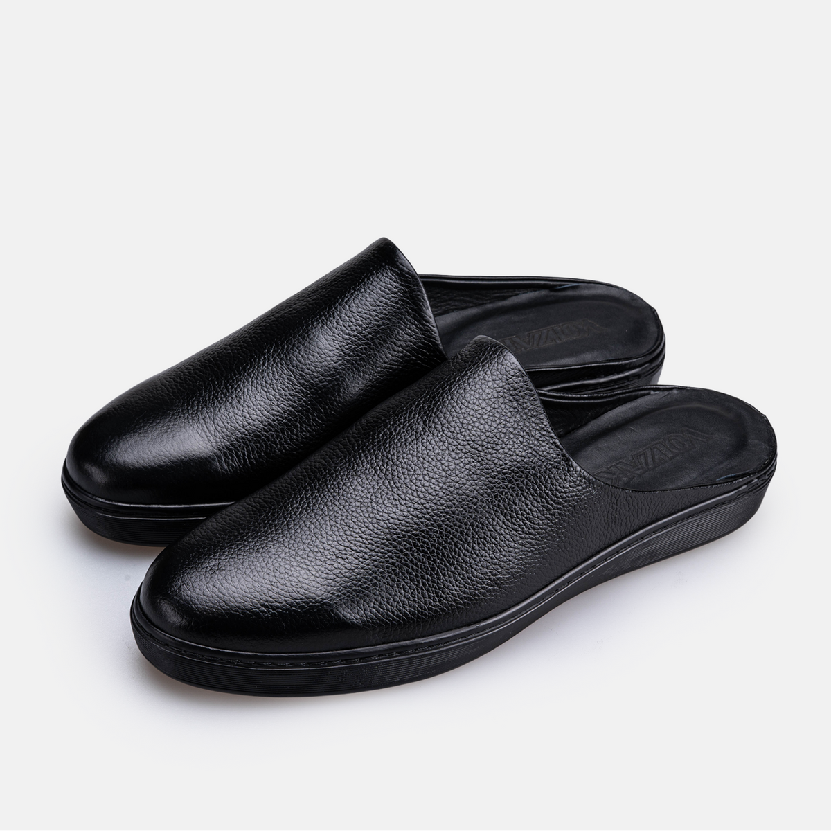 Volzak 5602 Mule en cuir Noir Grainé