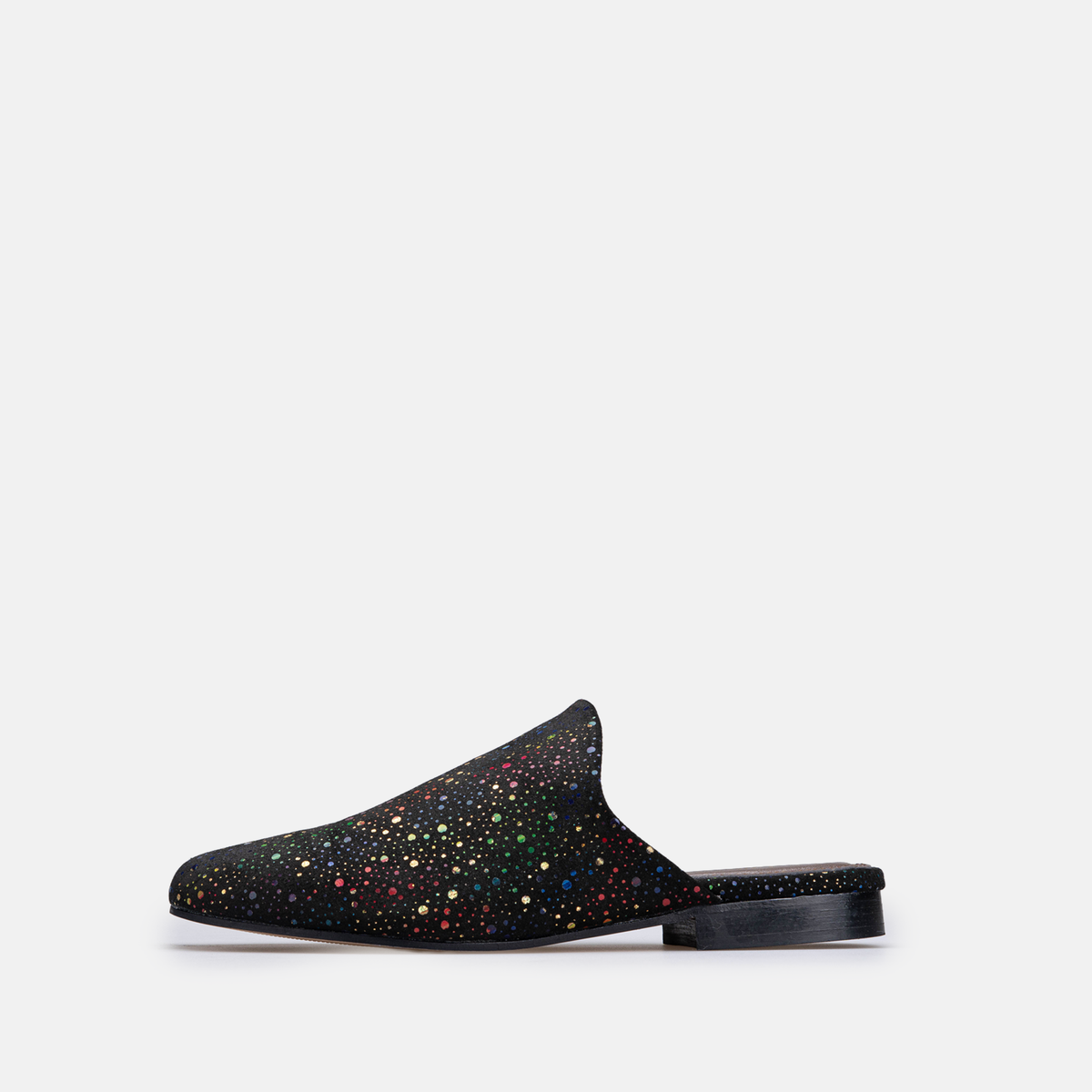 Volzak 3111 Mule en cuir Noir Multicouleur Édition limitée