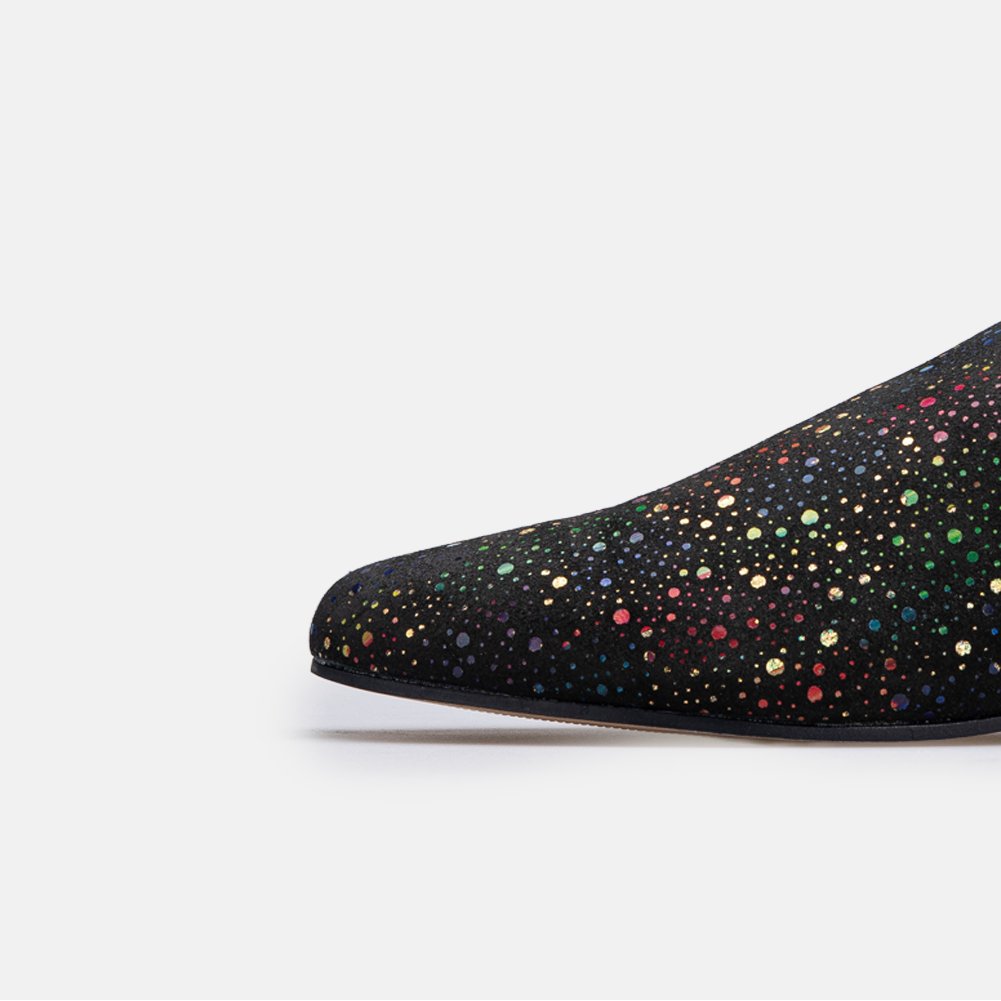 Volzak 3111 Mule en cuir Noir Multicouleur Édition limitée