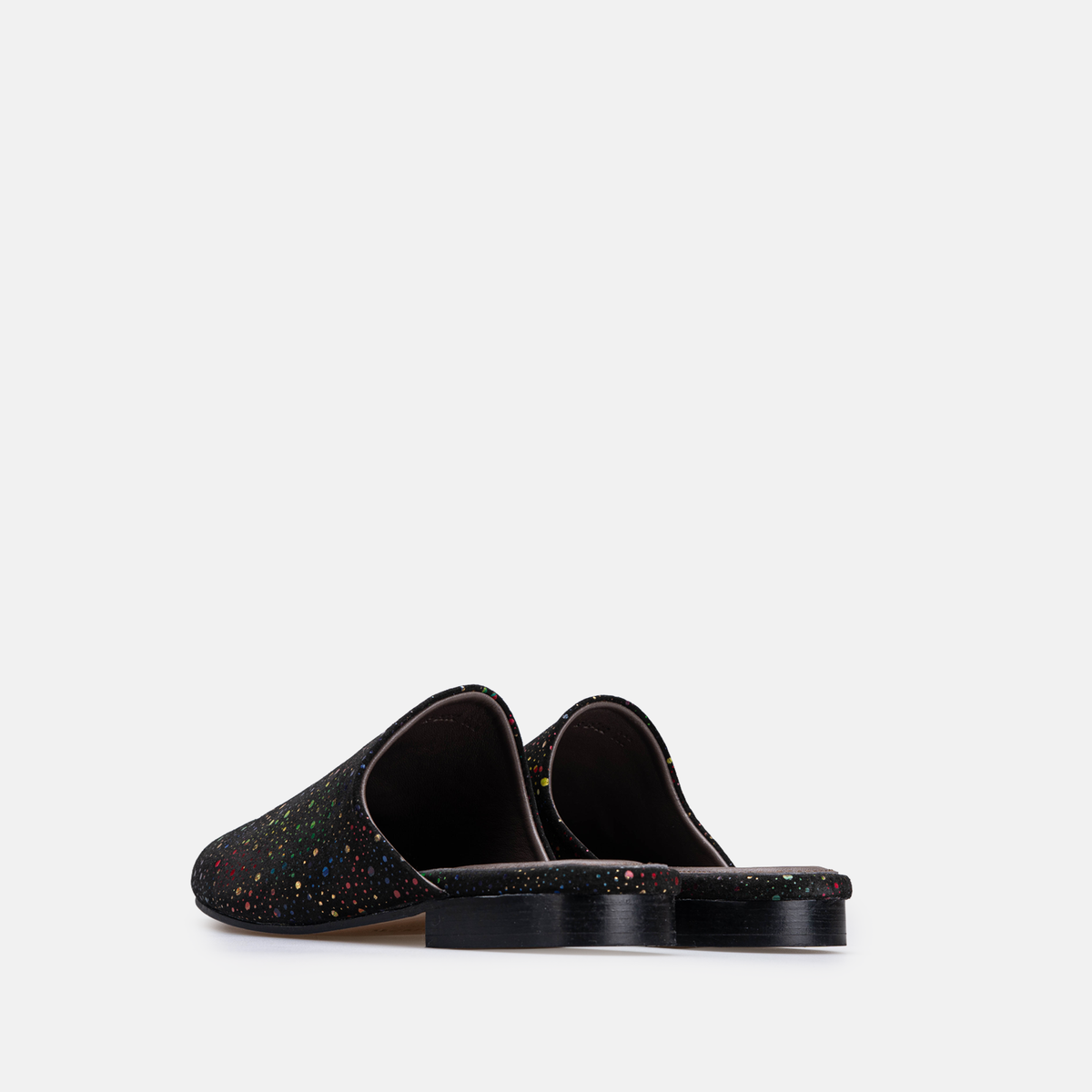Volzak 3111 Mule en cuir Noir Multicouleur Édition limitée