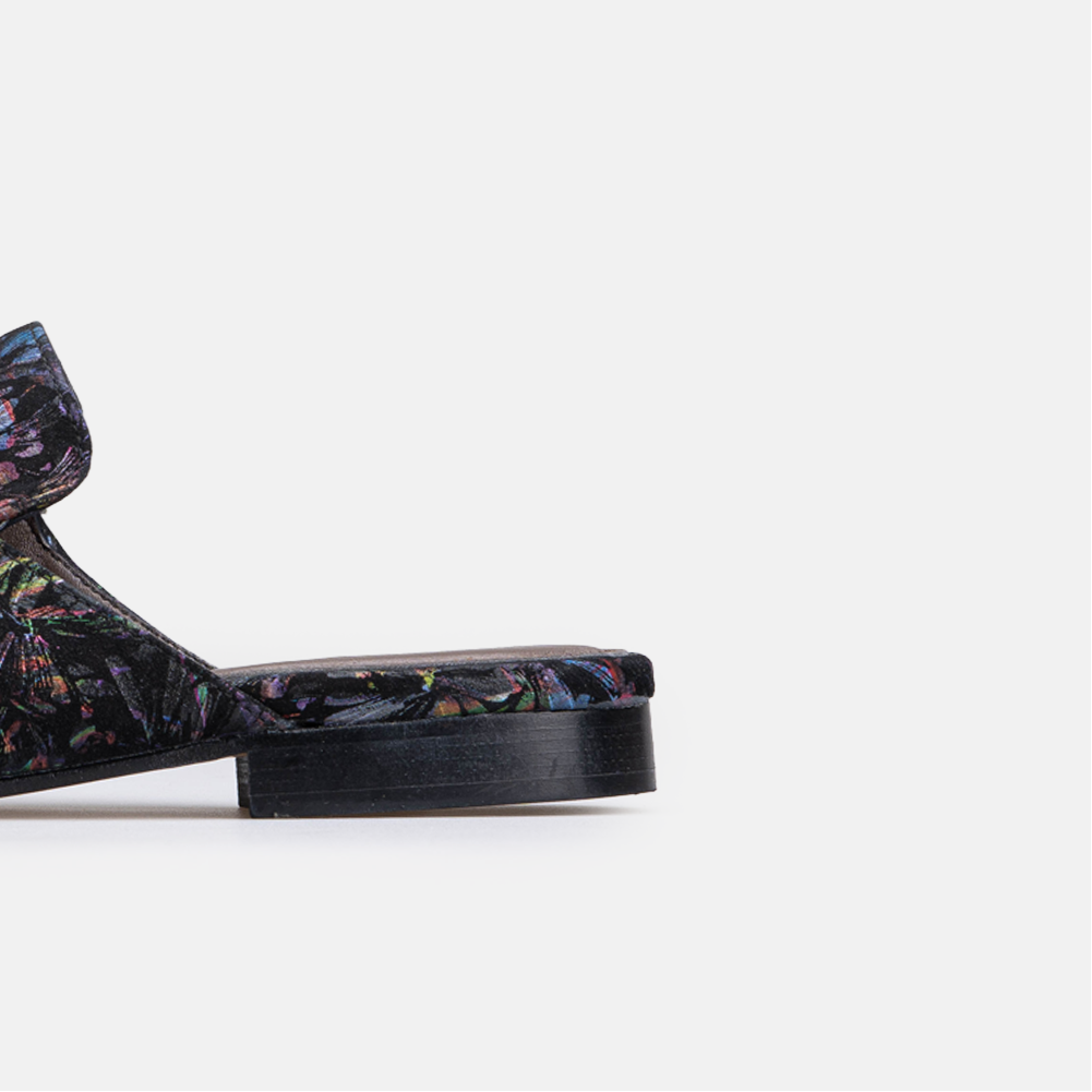 Volzak 3060 Mule en cuir Noir Multicouleur Édition limitée
