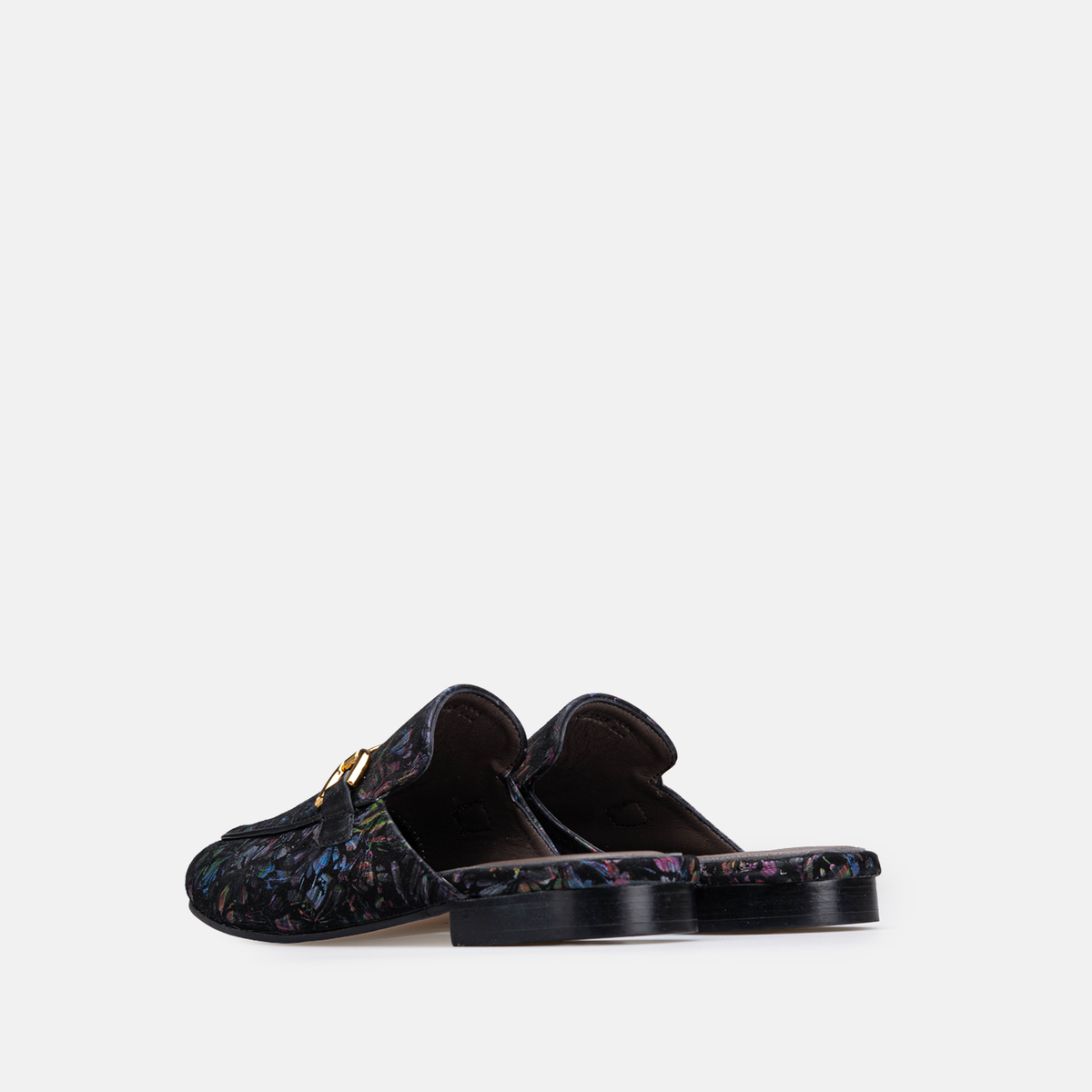 Volzak 3060 Mule en cuir Noir Multicouleur Édition limitée