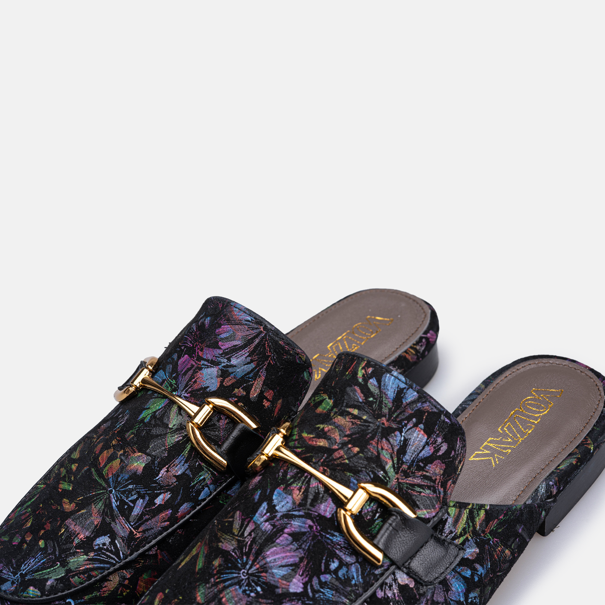 Volzak 3060 Mule en cuir Noir Multicouleur Édition limitée