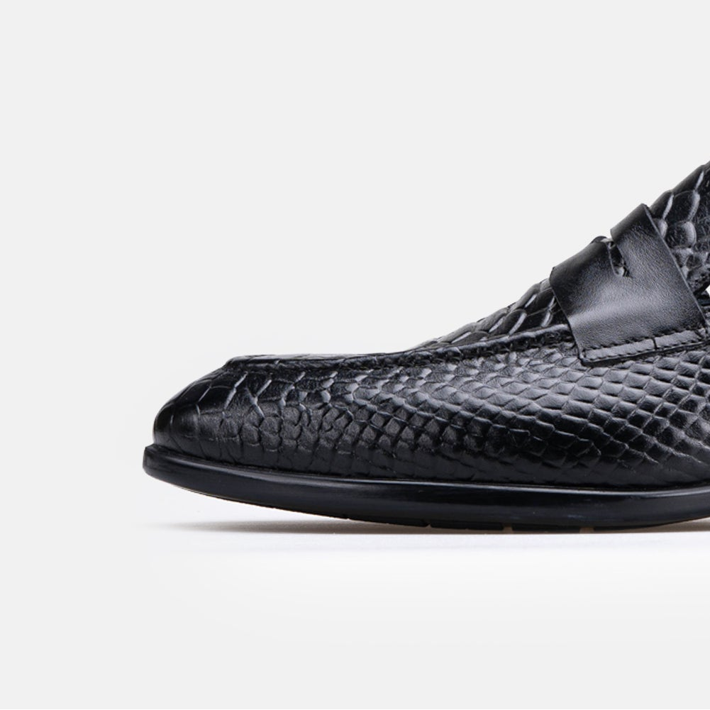 Volzak 5603 Mule en cuir Noir Croco