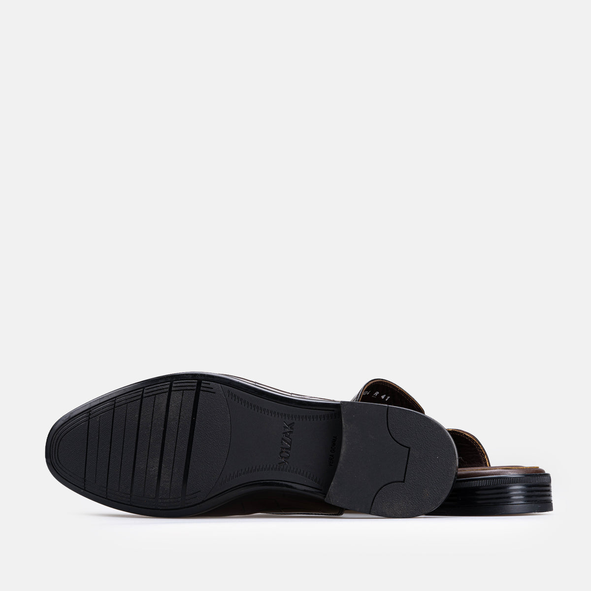 Volzak 5604 Mule en cuir Marron Croco