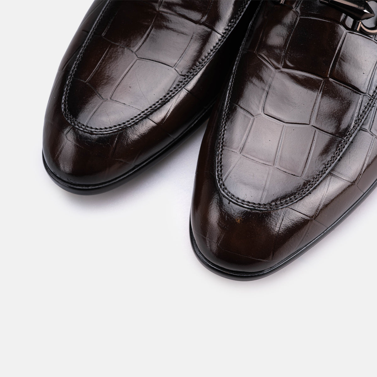 Volzak 5604 Mule en cuir Marron Croco