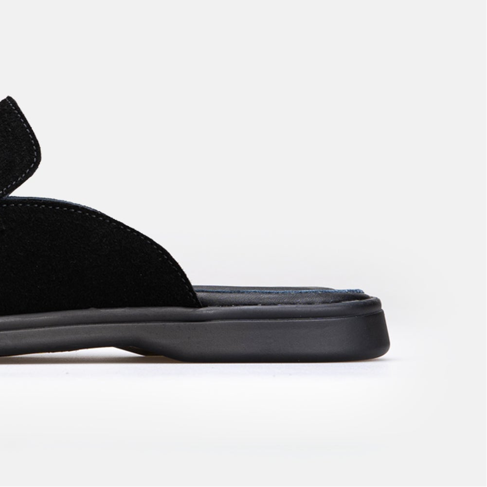 Volzak 5606 Mule en daim Noir