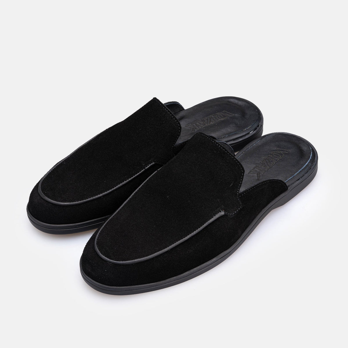 Volzak 5606 Mule en daim Noir