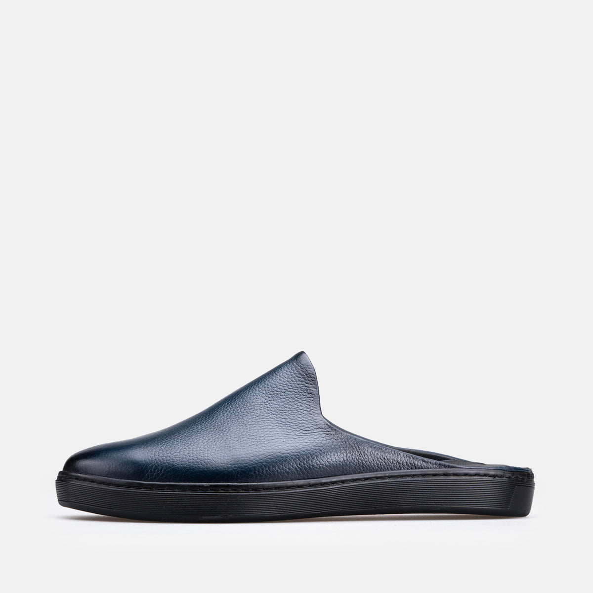 Volzak 5602 Mule en cuir Bleu Grainé
