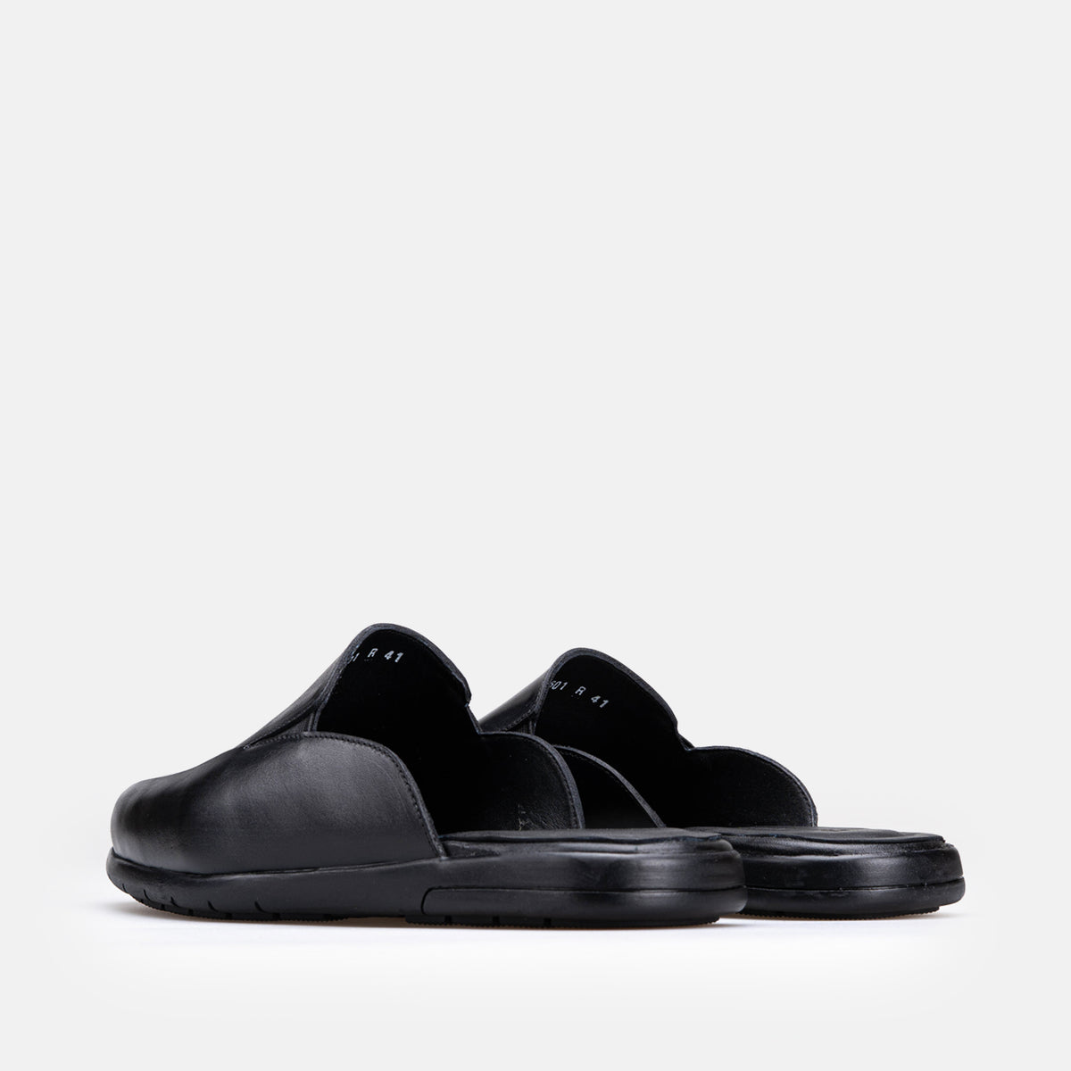 Volzak 5601 Mule en cuir Noir