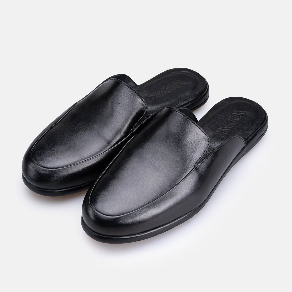 Volzak 5601 Mule en cuir Noir