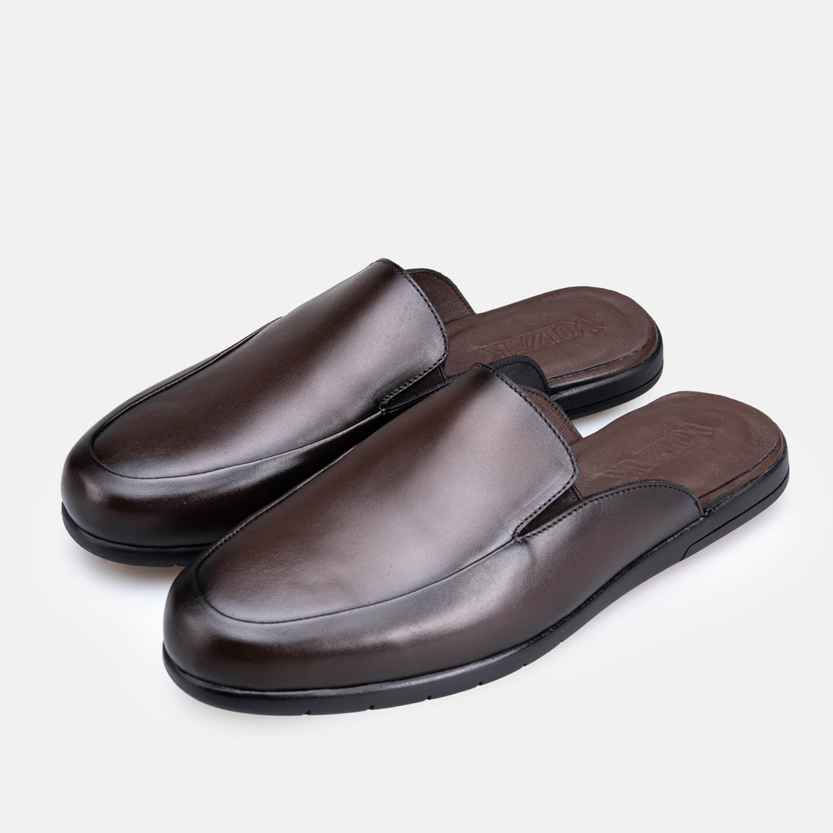 Volzak 5601 Mule en cuir Marron