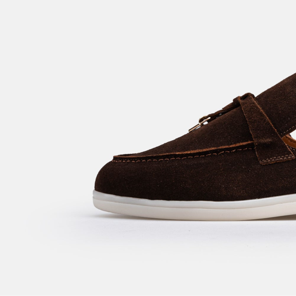 Volzak 0777 Mule en daim Marron