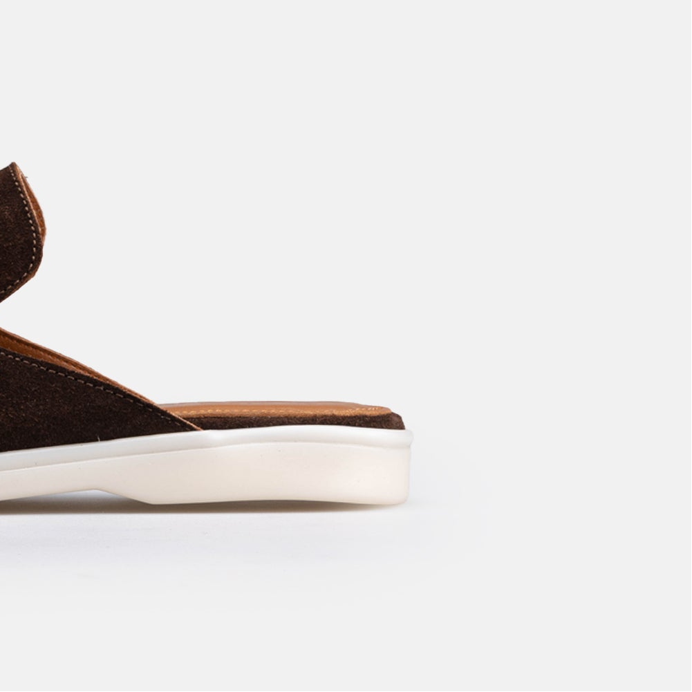 Volzak 0777 Mule en daim Marron