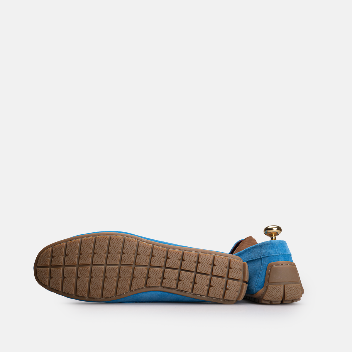 Volzak 704 Mocassin en daim Bleu Ciel