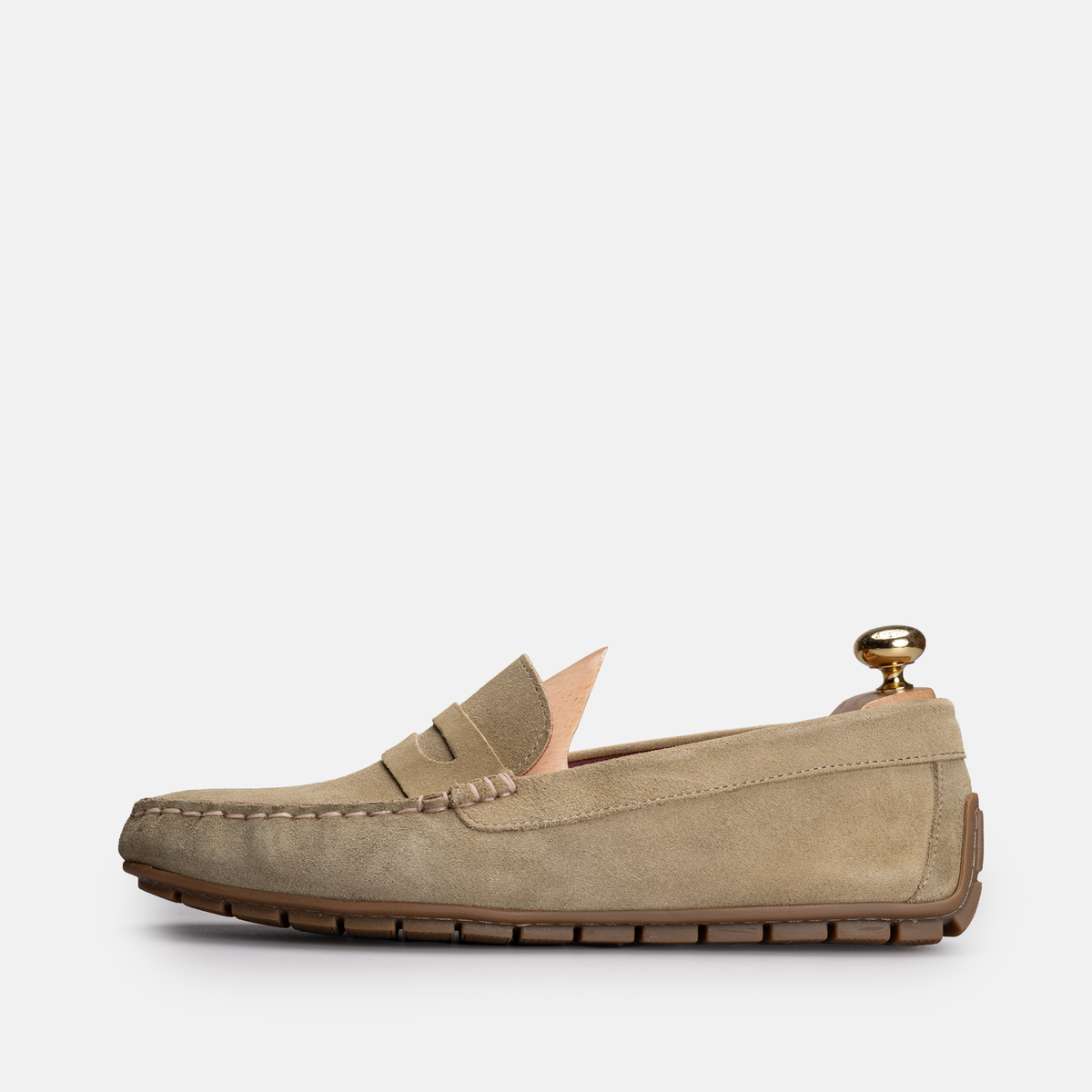 Volzak 704 Mocassin en daim Beige