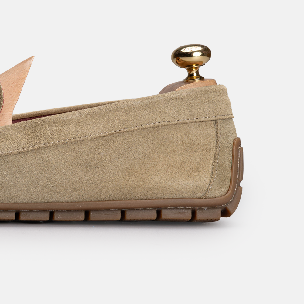 Volzak 704 Mocassin en daim Beige