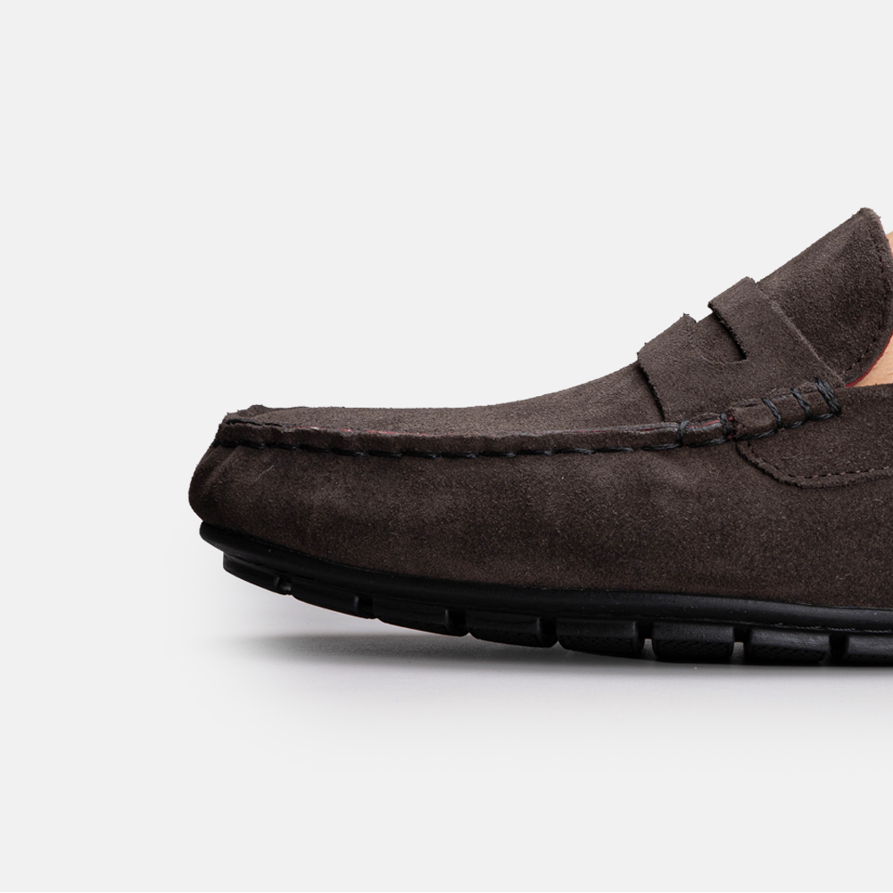 Volzak 704 Mocassin en daim Marron