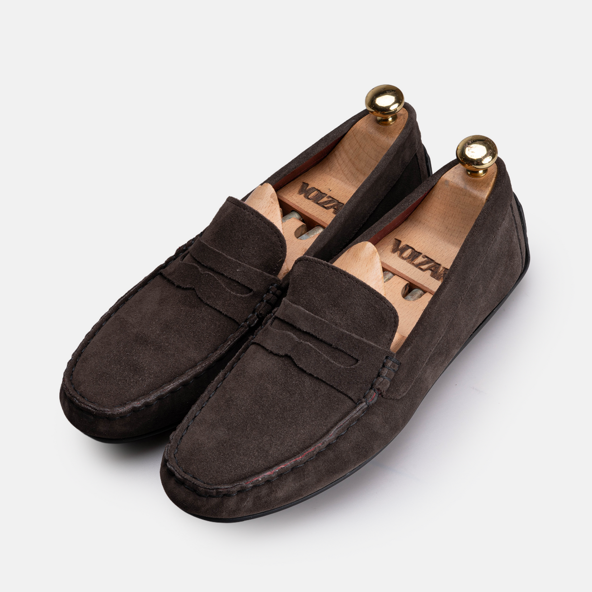 Volzak 704 Mocassin en daim Marron