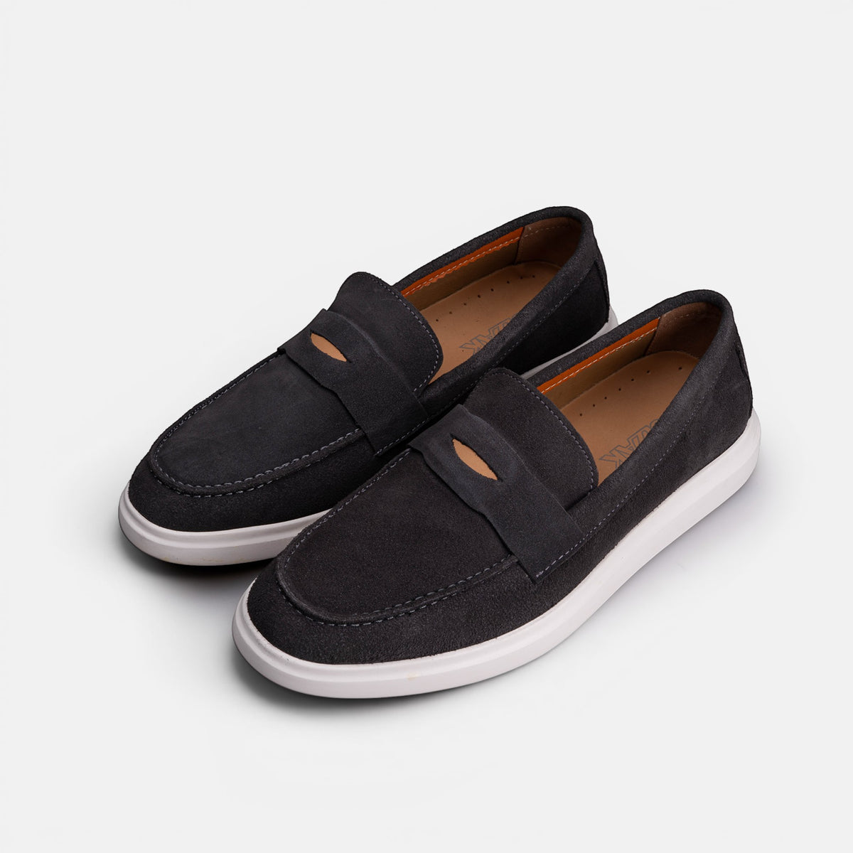 Volzak 711 Mocassin en daim Gris Foncé