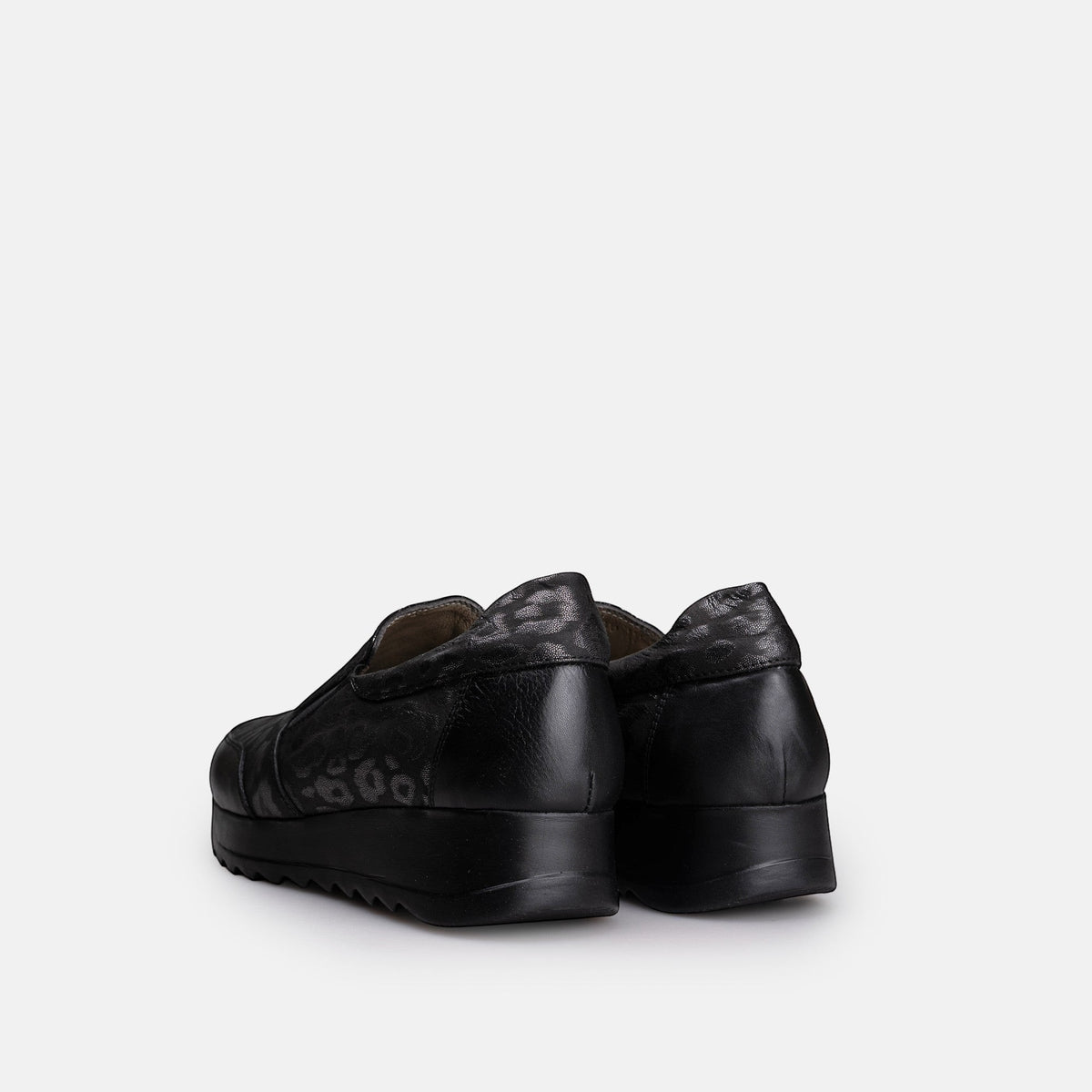 Volzak 1000 Basket en cuir Noir Argenté