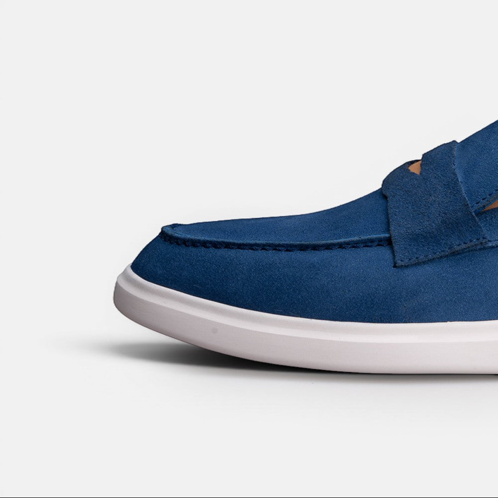 Volzak 711 Mocassin en daim Bleu Marine