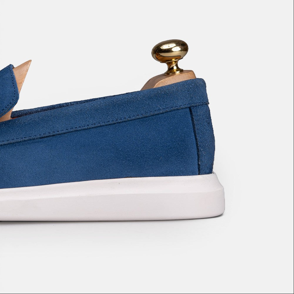 Volzak 711 Mocassin en daim Bleu Marine