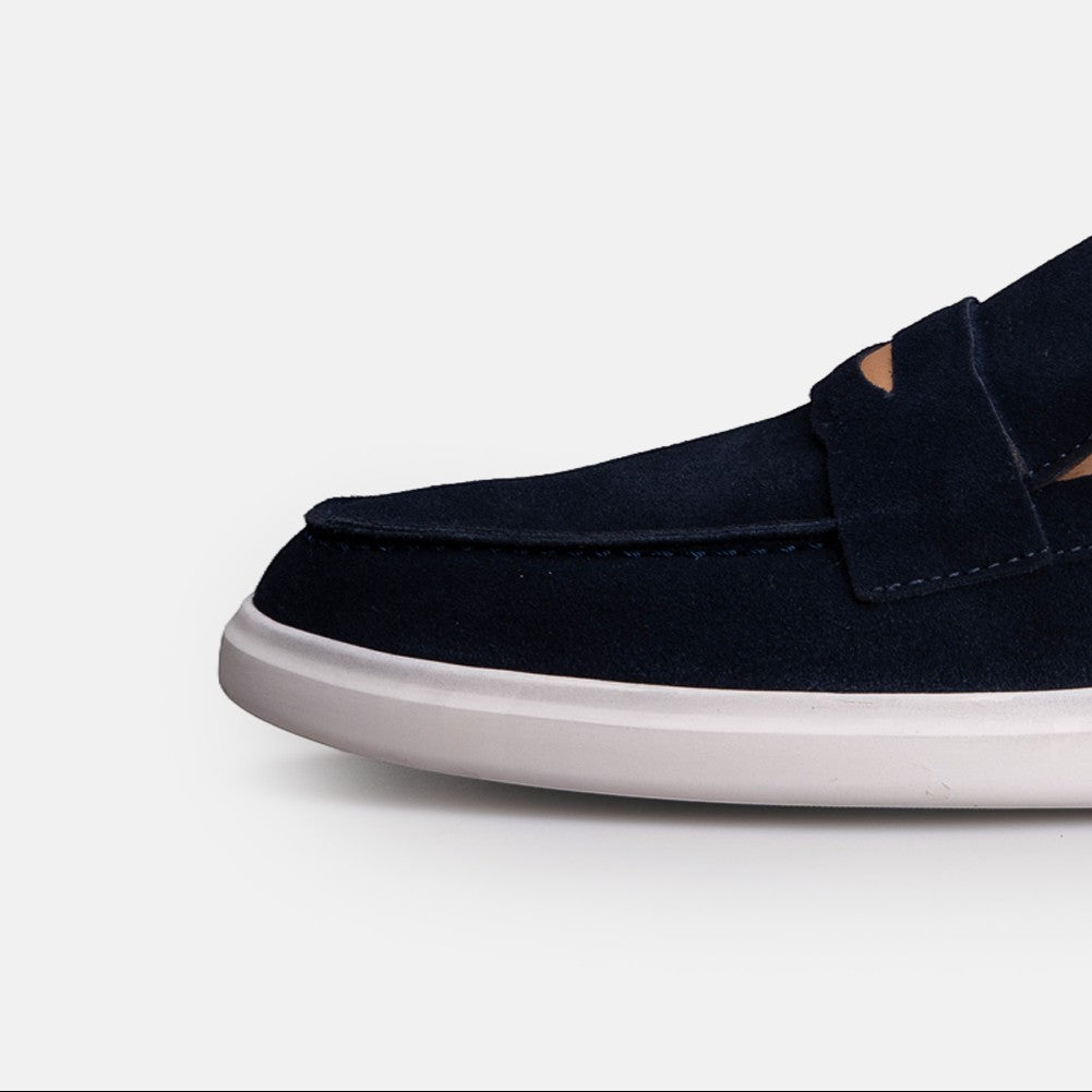 Volzak 711 Mocassin en daim Bleu