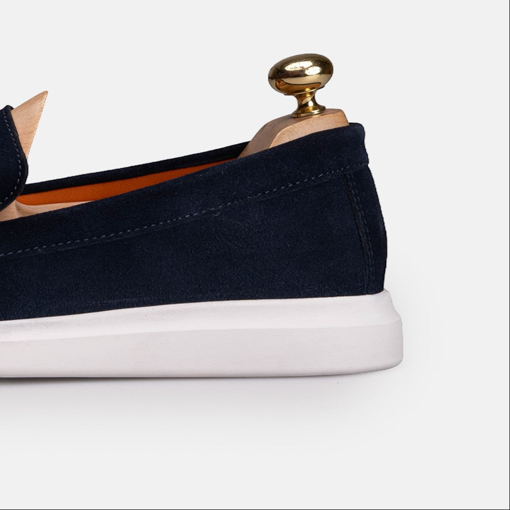 Volzak 711 Mocassin en daim Bleu