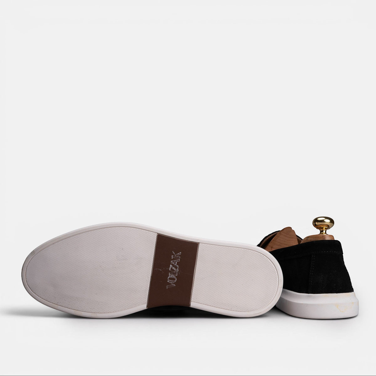 Volzak 711 Mocassin en daim Noir