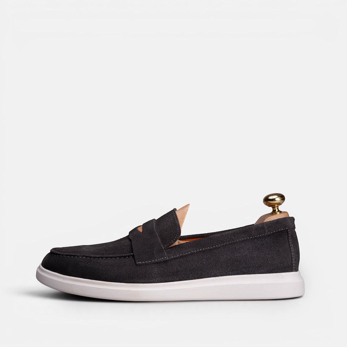 Volzak 711 Mocassin en daim Gris Foncé