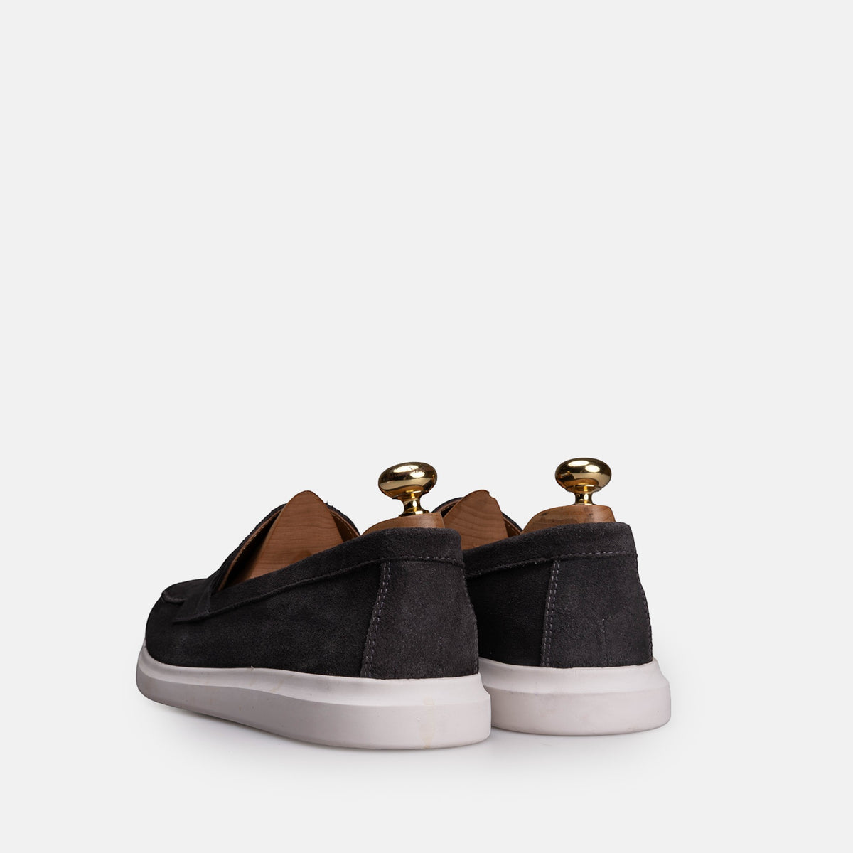 Volzak 711 Mocassin en daim Gris Foncé