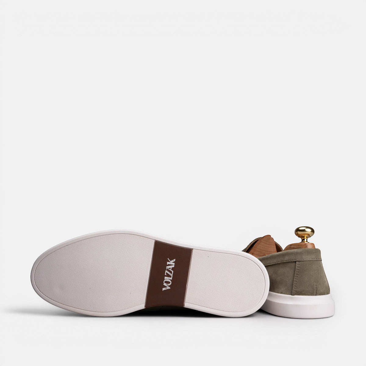Volzak 711 Mocassin en daim Vert