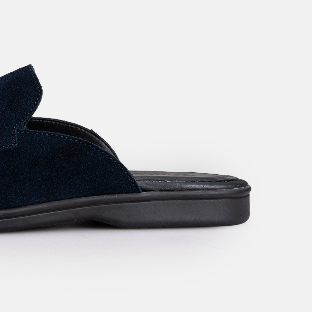 Volzak 5606 Mule en daim Bleu