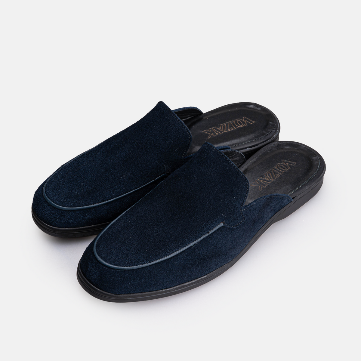 Volzak 5606 Mule en daim Bleu