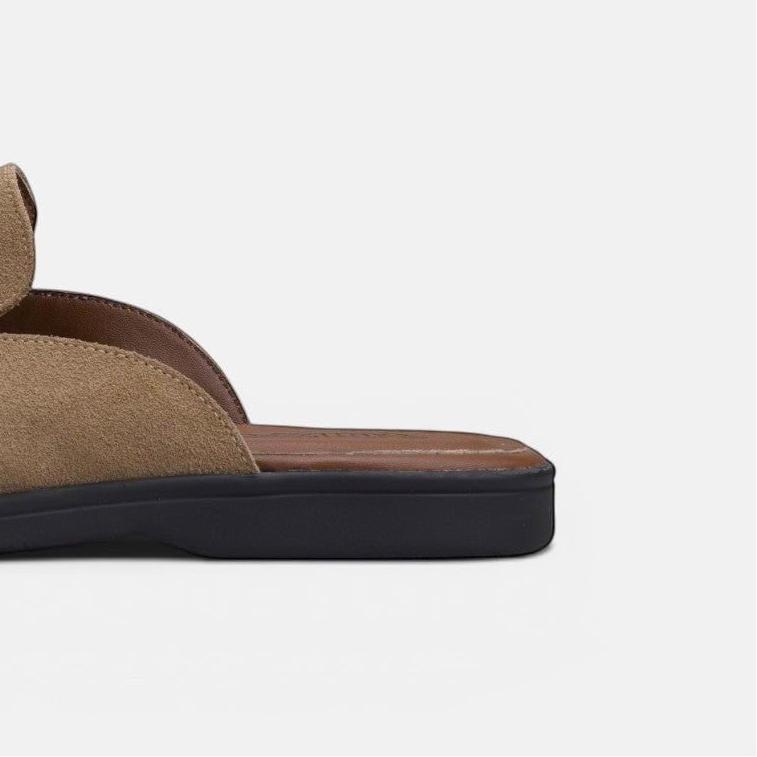 Volzak 5606 Mule en daim Beige