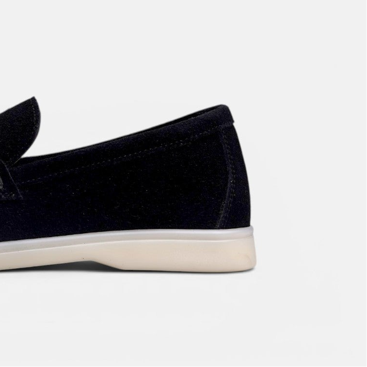 Volzak 676 Mocassin en daim Noir