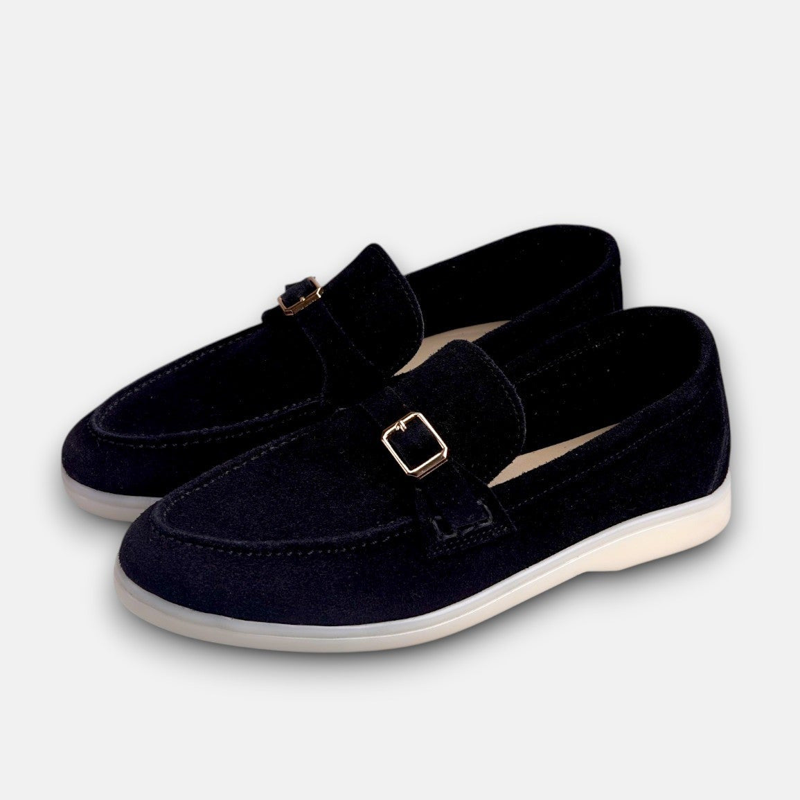Volzak 676 Mocassin en daim Noir
